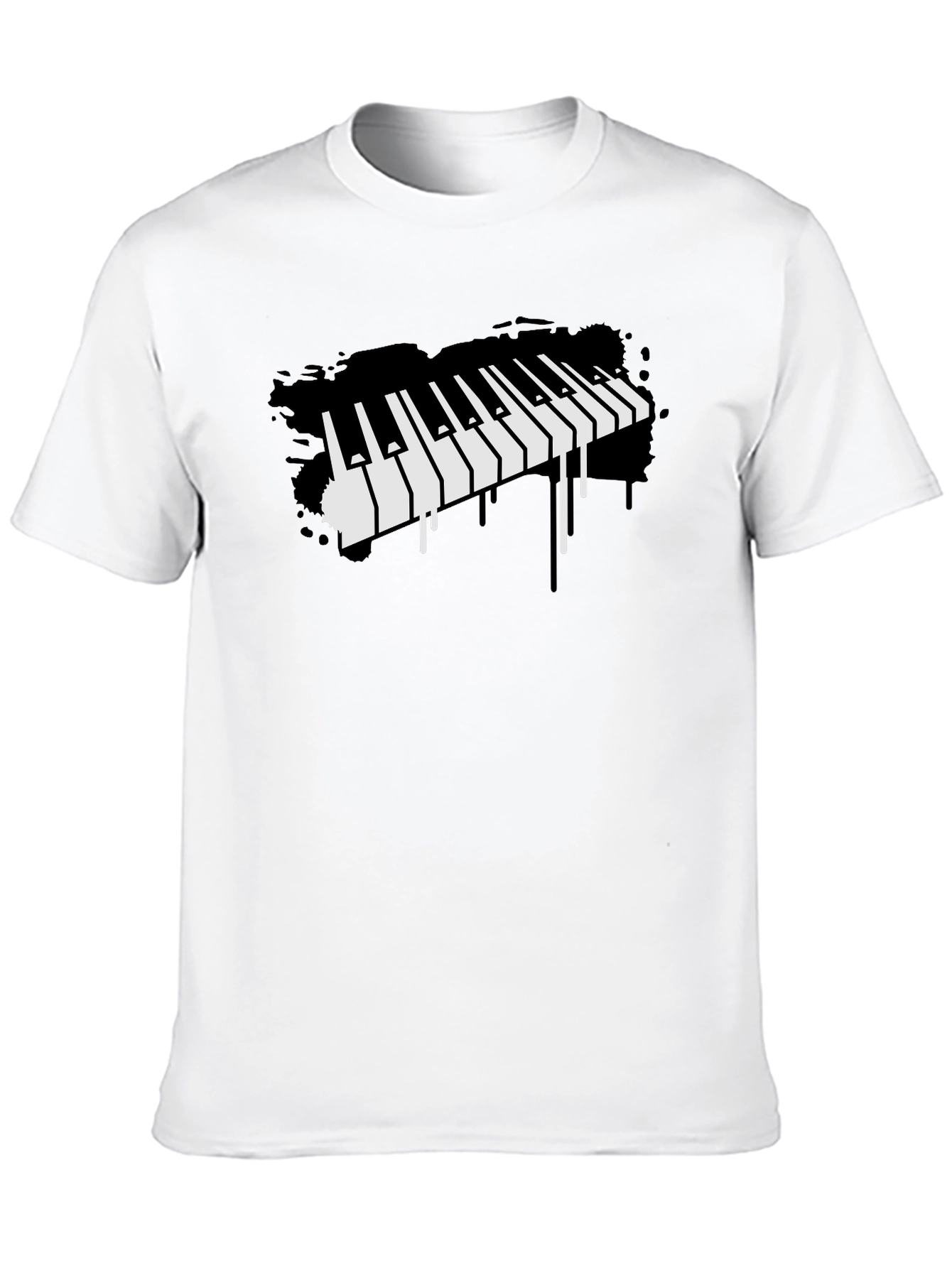 Piano Keys Graphic Black T-Shirt