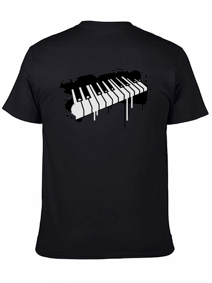 Piano Keys Graphic Black T-Shirt