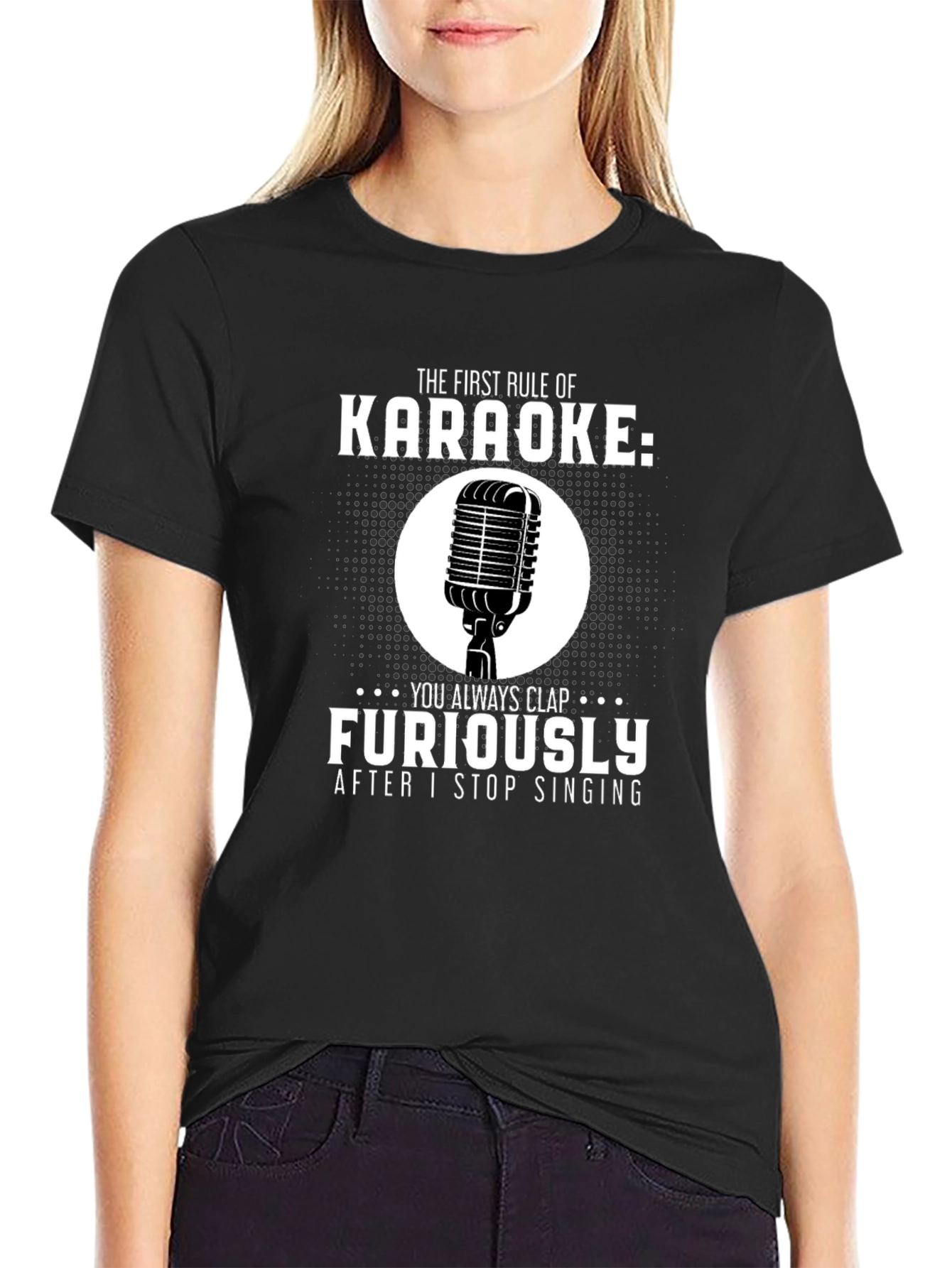 Karaoke Rule T-Shirt: Clap Furiously Funny Musician Tee