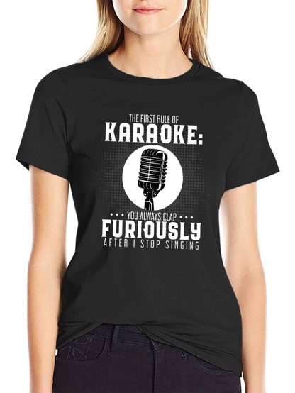 Karaoke Rule T-Shirt: Clap Furiously Funny Musician Tee