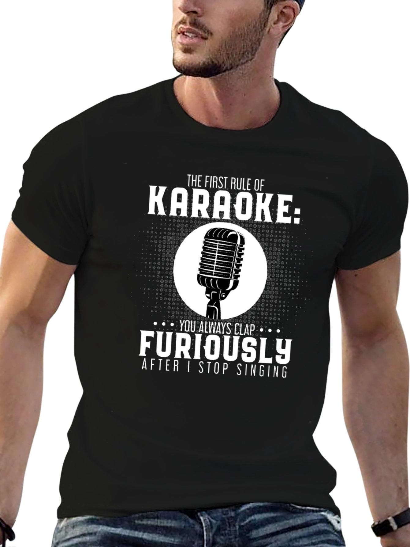 Karaoke Rule T-Shirt: Clap Furiously Funny Musician Tee