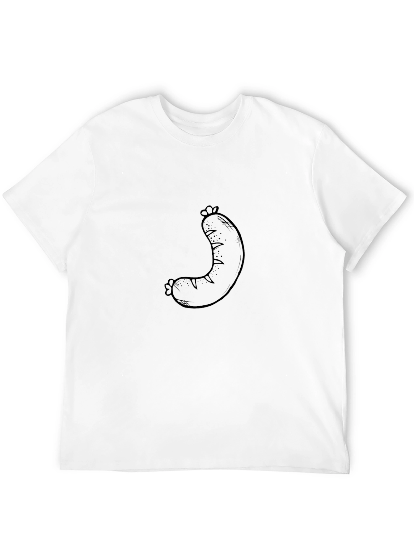 Sausage Graphic Black T-Shirt - Mens Casual Tee