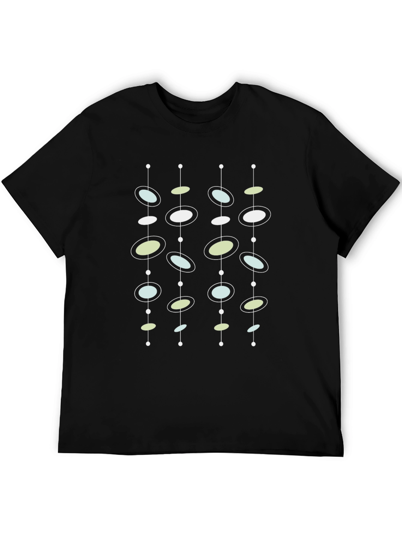 Atomic Age Mens Black T-Shirt - Retro Design