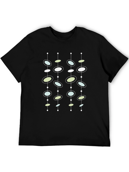 Atomic Age Mens Black T-Shirt - Retro Design
