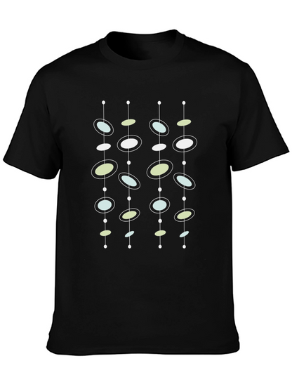 Atomic Age Mens Black T-Shirt - Retro Design