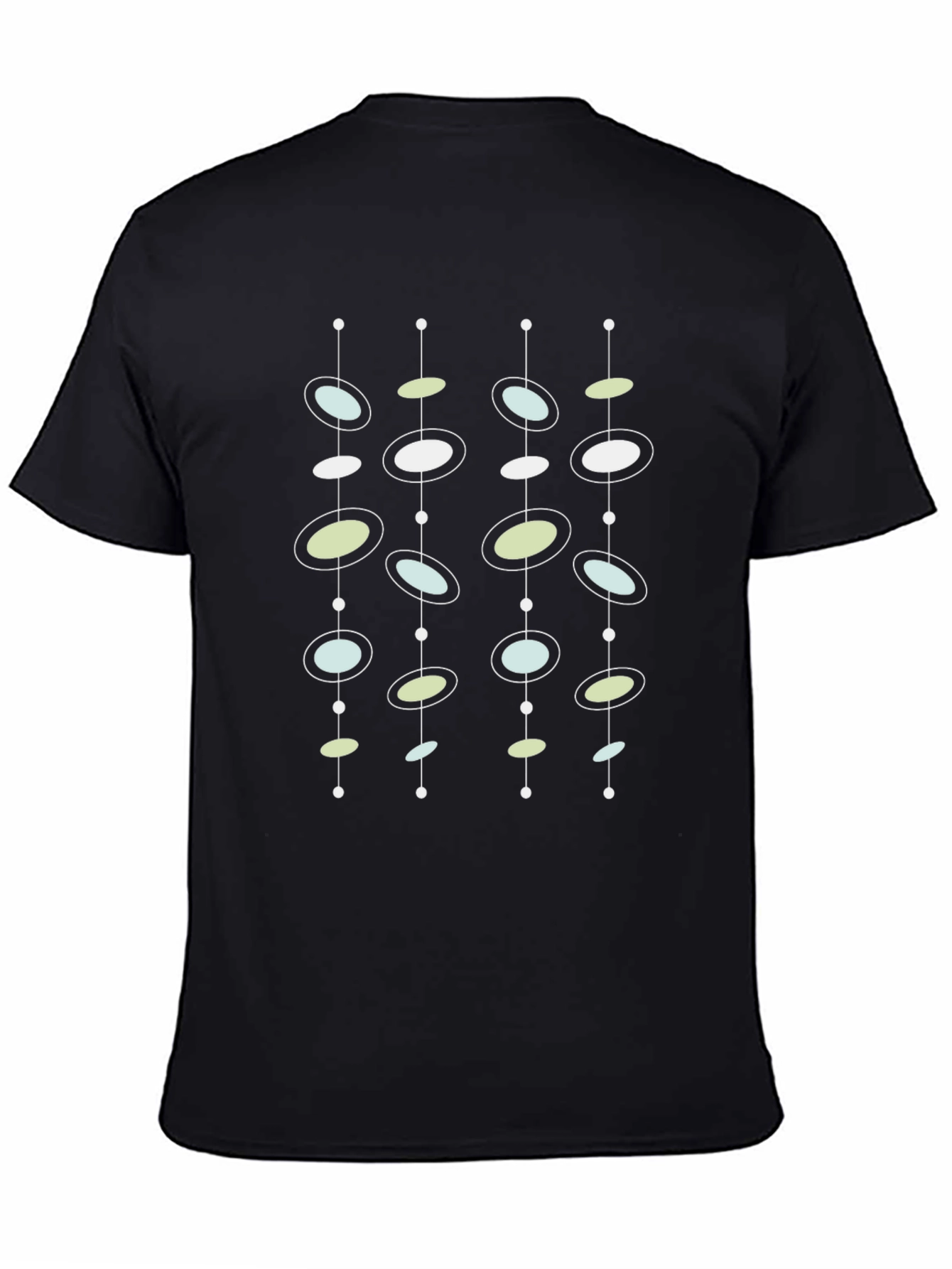 Atomic Age Mens Black T-Shirt - Retro Design