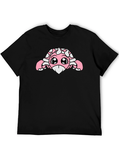 Kawaii Turtle Graphic Tee - Black