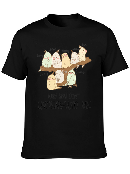 Emotion Parrot Graphic Tee - Black