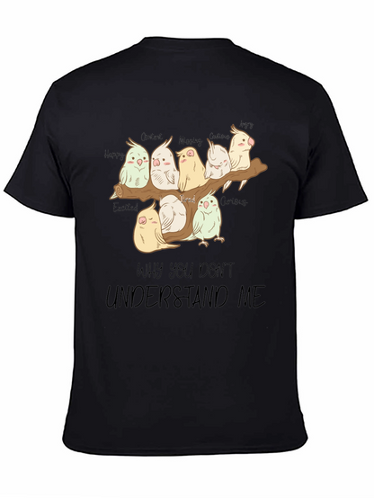 Emotion Parrot Graphic Tee - Black