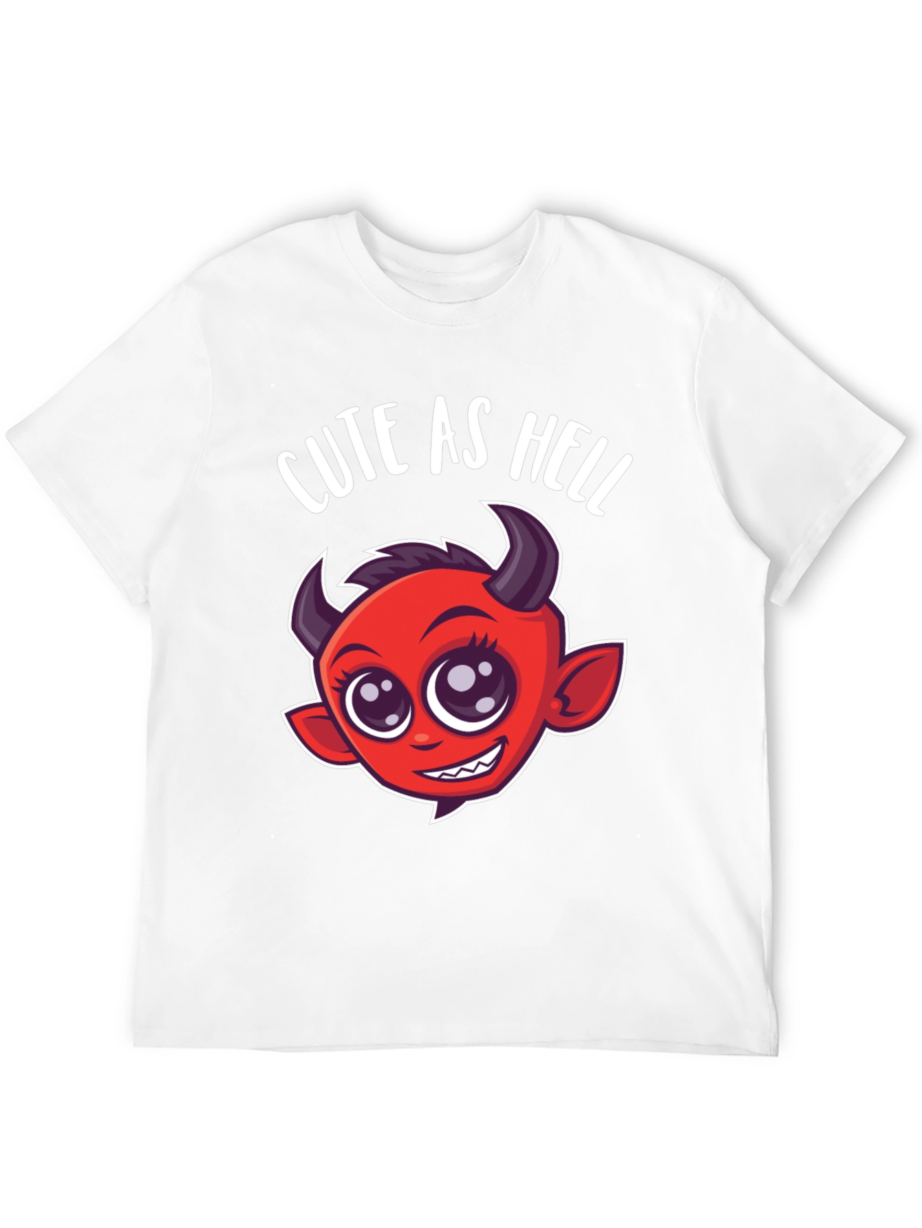 Cute as Hell T-Shirt - Devil Cartoon Graphic Tee
