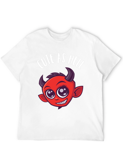 Cute as Hell T-Shirt - Devil Cartoon Graphic Tee