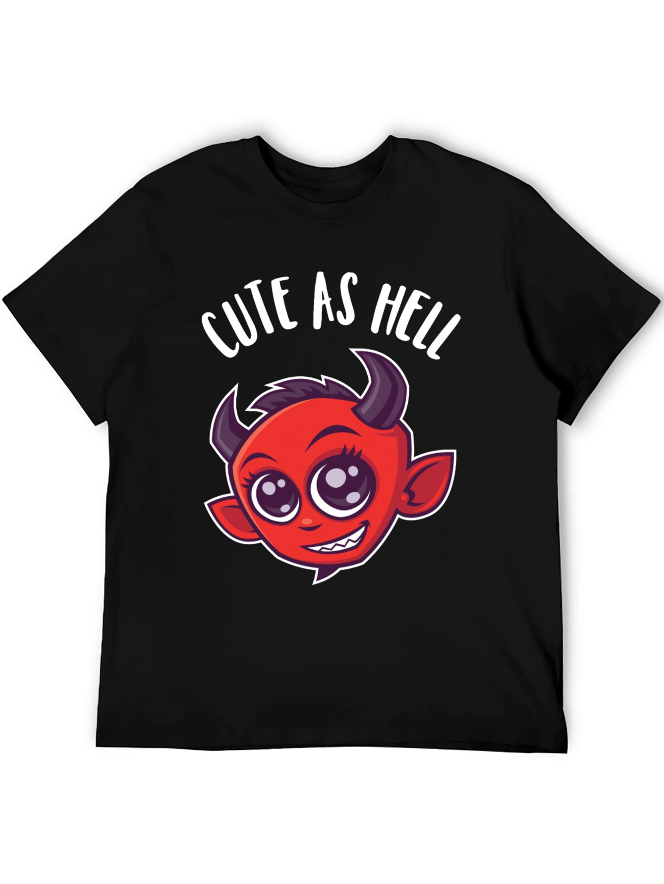Cute as Hell T-Shirt - Devil Cartoon Graphic Tee