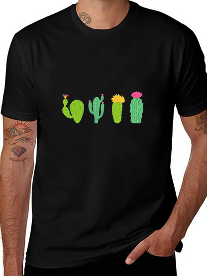 Cactus Crew Neck T-Shirt - Black