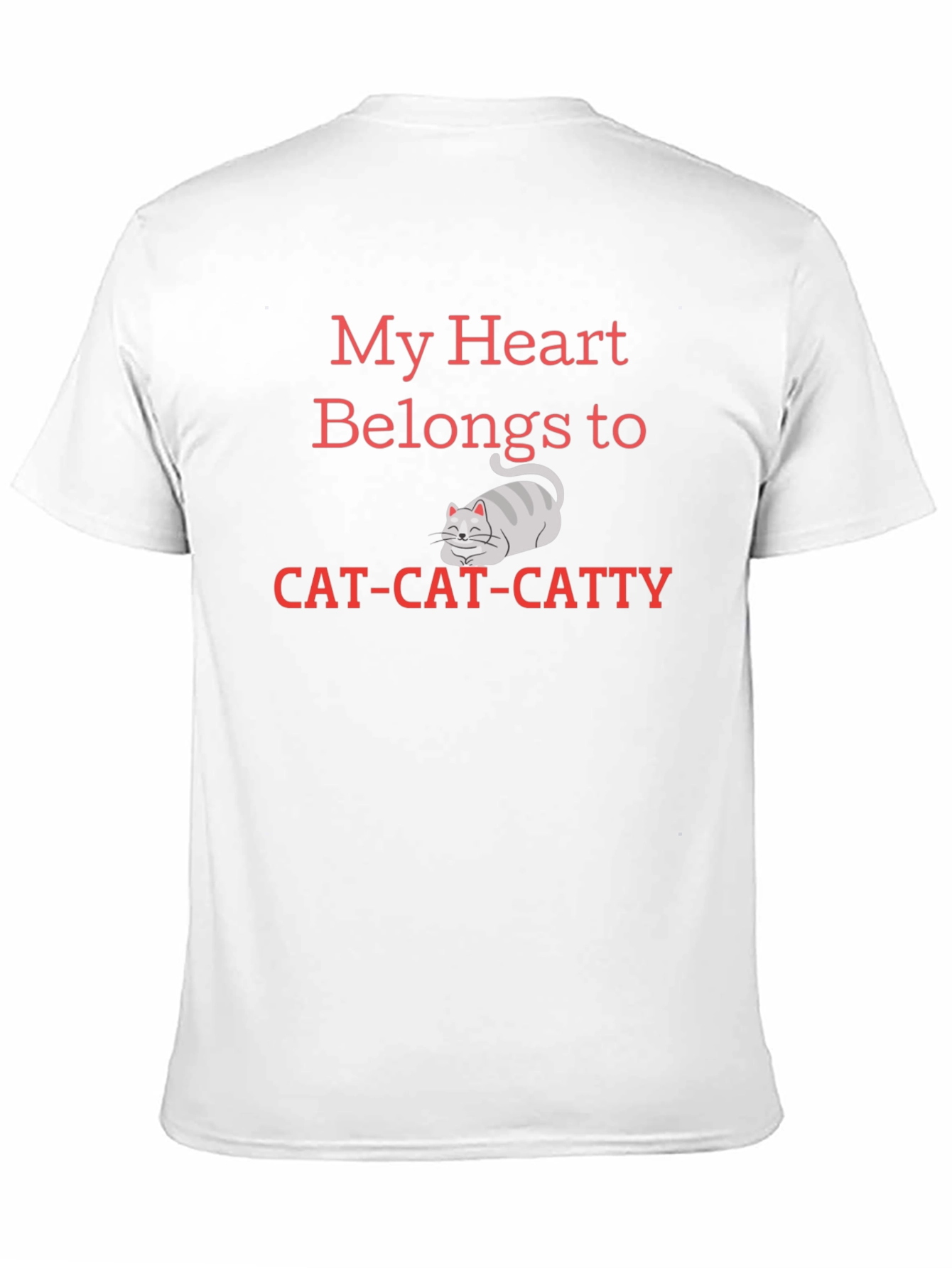 My Heart Belongs To Cat Cat Catty Black T-Shirt