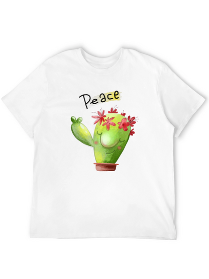 Peace Cactus Black T-Shirt