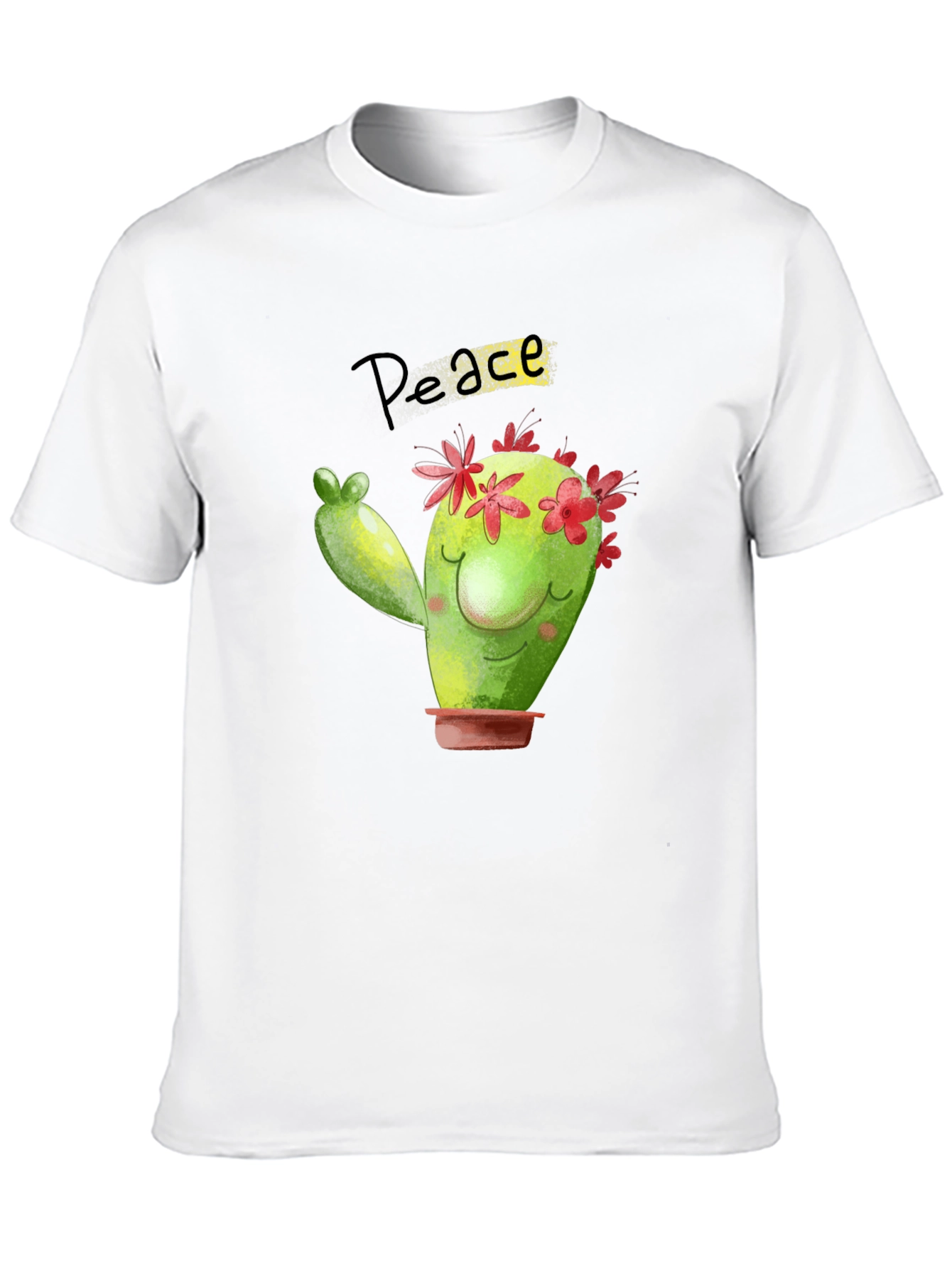 Peace Cactus Black T-Shirt