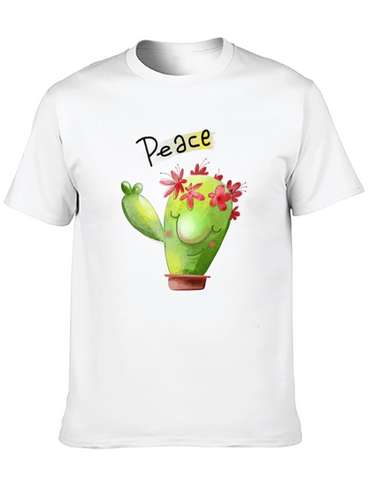 Peace Cactus Black T-Shirt