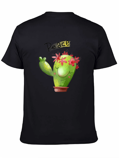 Peace Cactus Black T-Shirt
