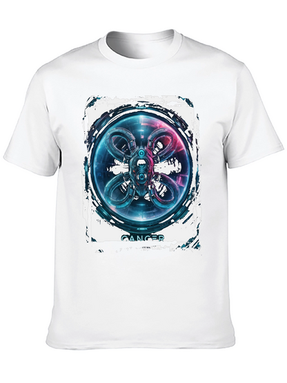 CANCER Abstract Graphic Black T-Shirt