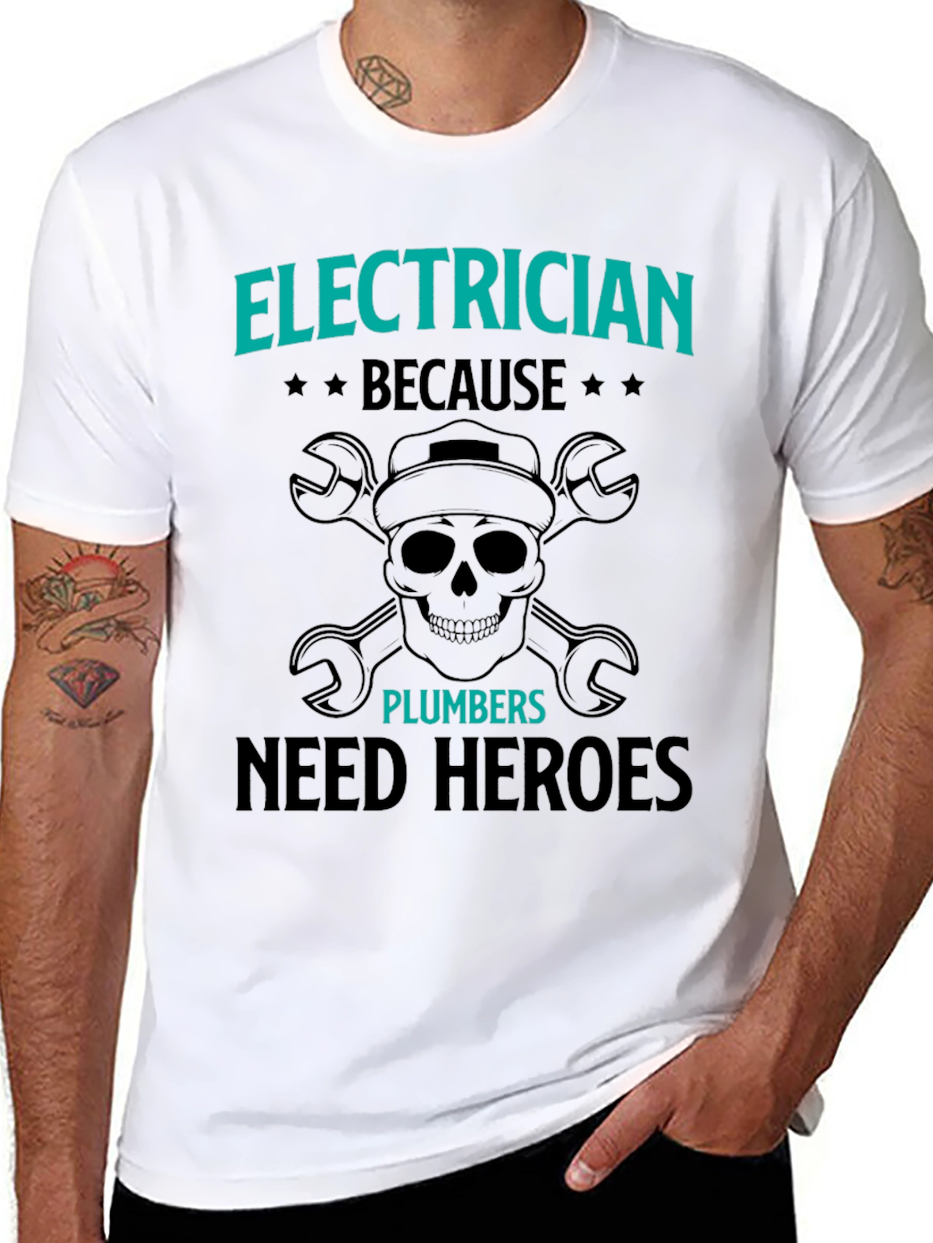 Electrician Hero T-Shirt - Funny Gift for Electricians