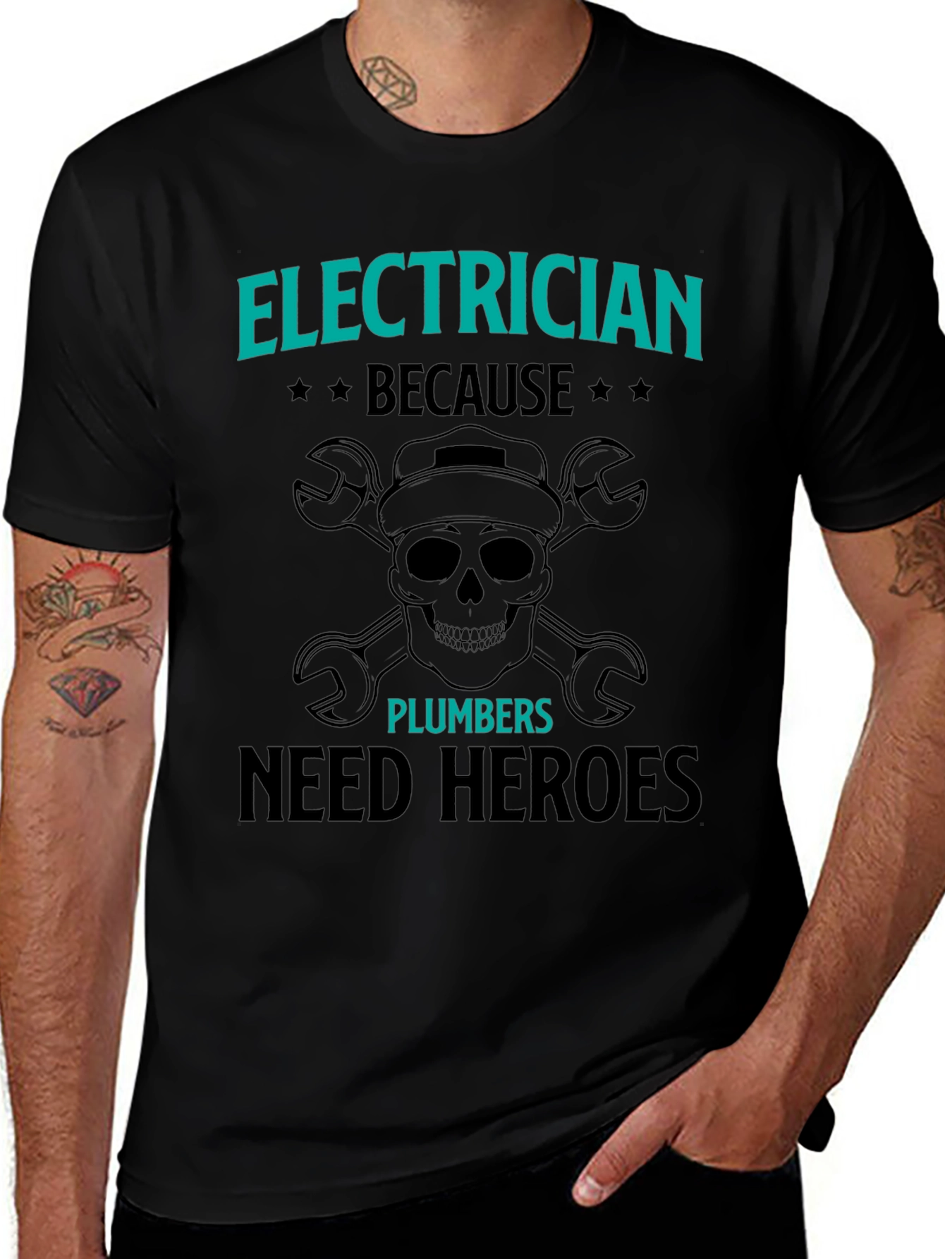 Electrician Hero T-Shirt - Funny Gift for Electricians