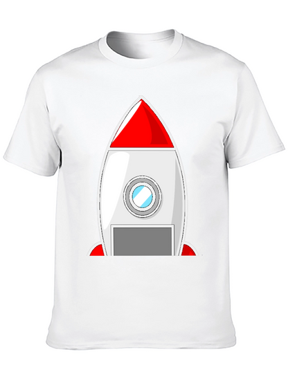 Rocket Ship Graphic Tee - Blast Off in Style!