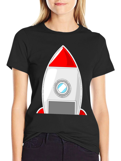 Rocket Ship Graphic Tee - Blast Off in Style!