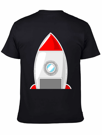 Rocket Ship Graphic Tee - Blast Off in Style!