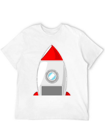 Rocket Ship Graphic Tee - Blast Off in Style!