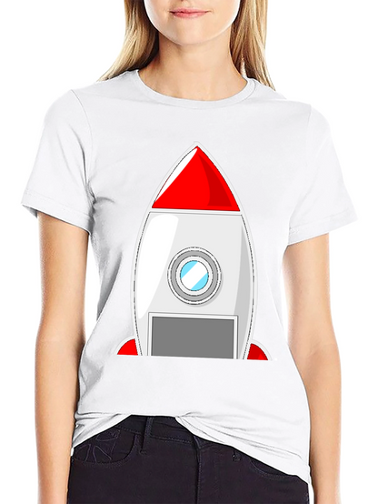 Rocket Ship Graphic Tee - Blast Off in Style!