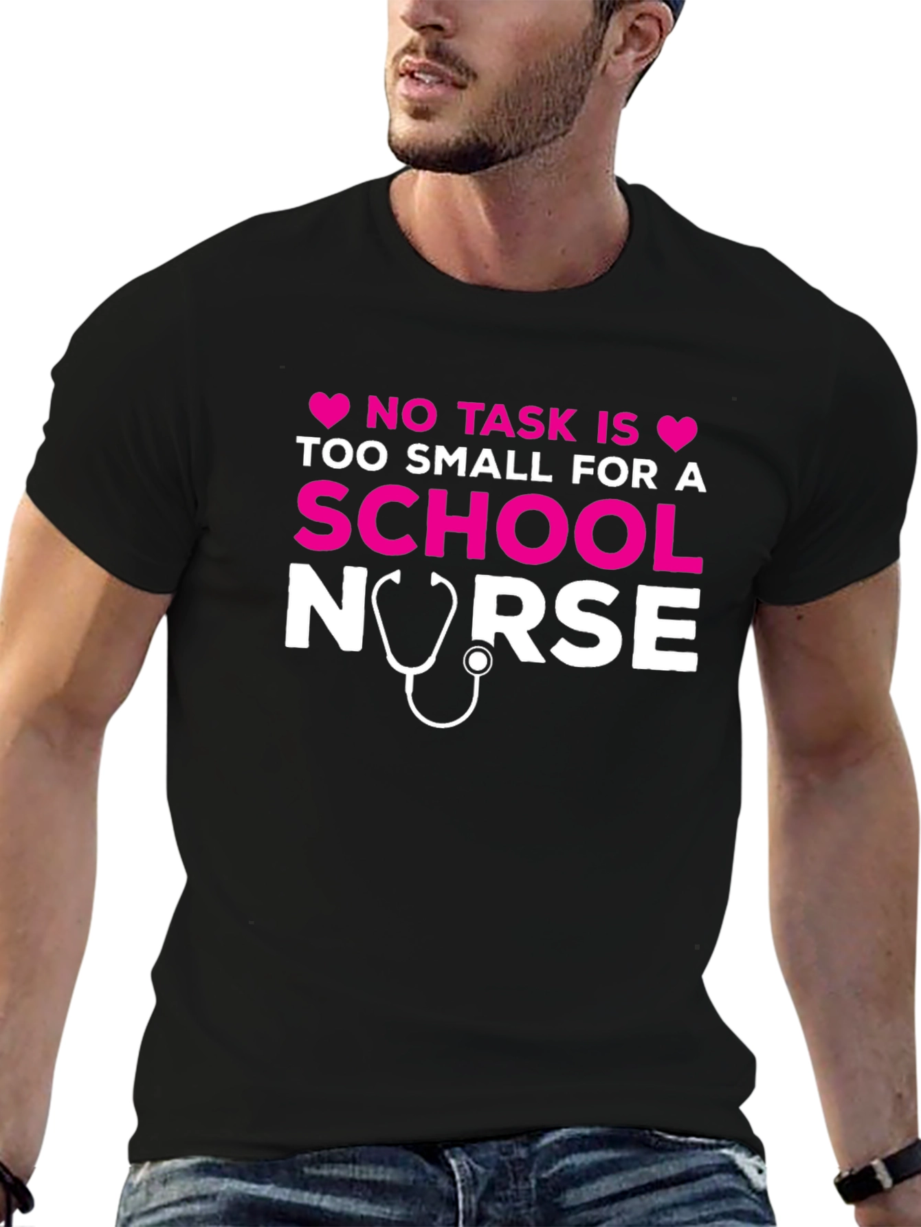 School Nurse T-Shirt - No Task Too Small