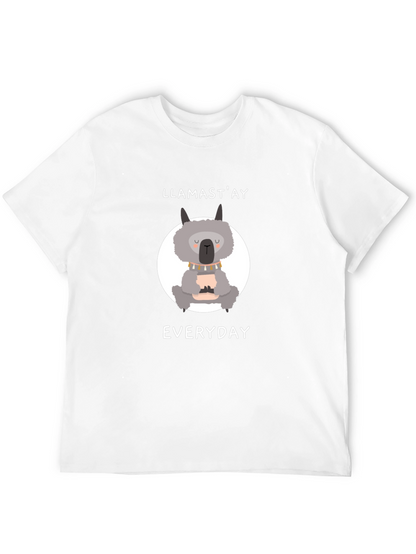 Llamastay Everyday Black Graphic T-Shirt