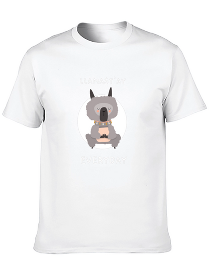 Llamastay Everyday Black Graphic T-Shirt