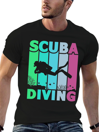 Scuba Diving T-Shirt - Diver Silhouette Graphic Tee