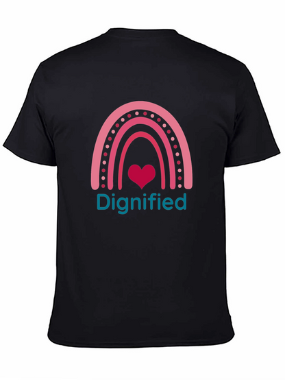 Dignified Rainbow Heart Tee - Soft Cotton Comfort