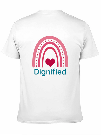Dignified Rainbow Heart Tee - Soft Cotton Comfort