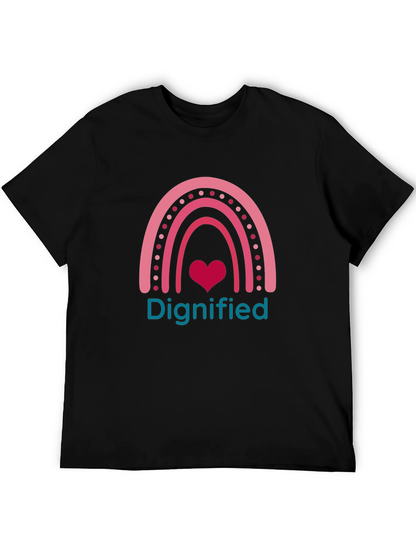 Dignified Rainbow Heart Tee - Soft Cotton Comfort