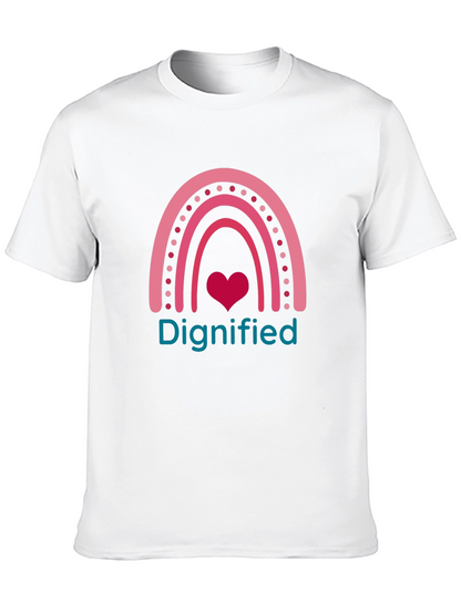Dignified Rainbow Heart Tee - Soft Cotton Comfort