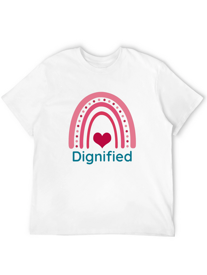 Dignified Rainbow Heart Tee - Soft Cotton Comfort