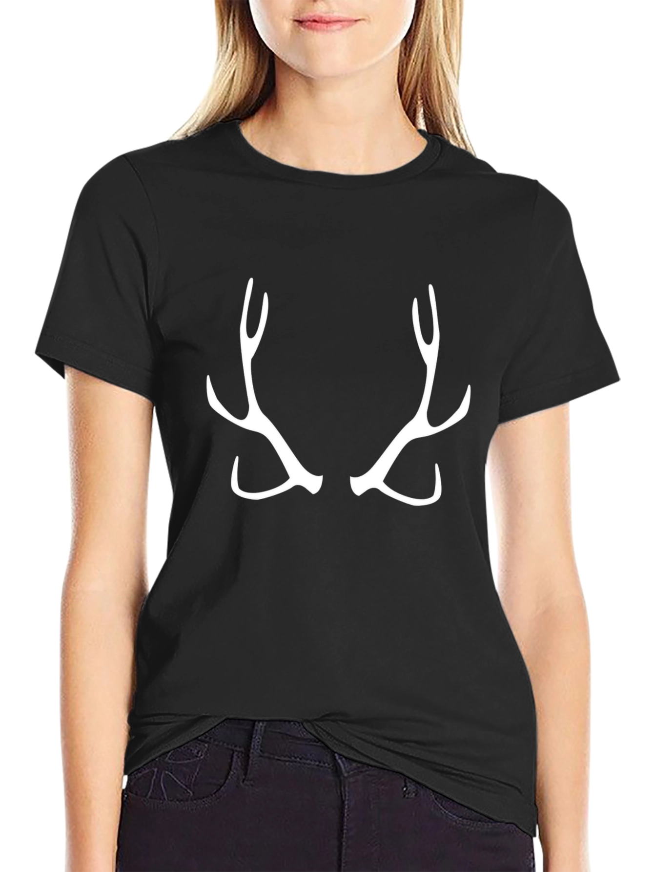 Antler Graphic Tee - Black Casual Shirt