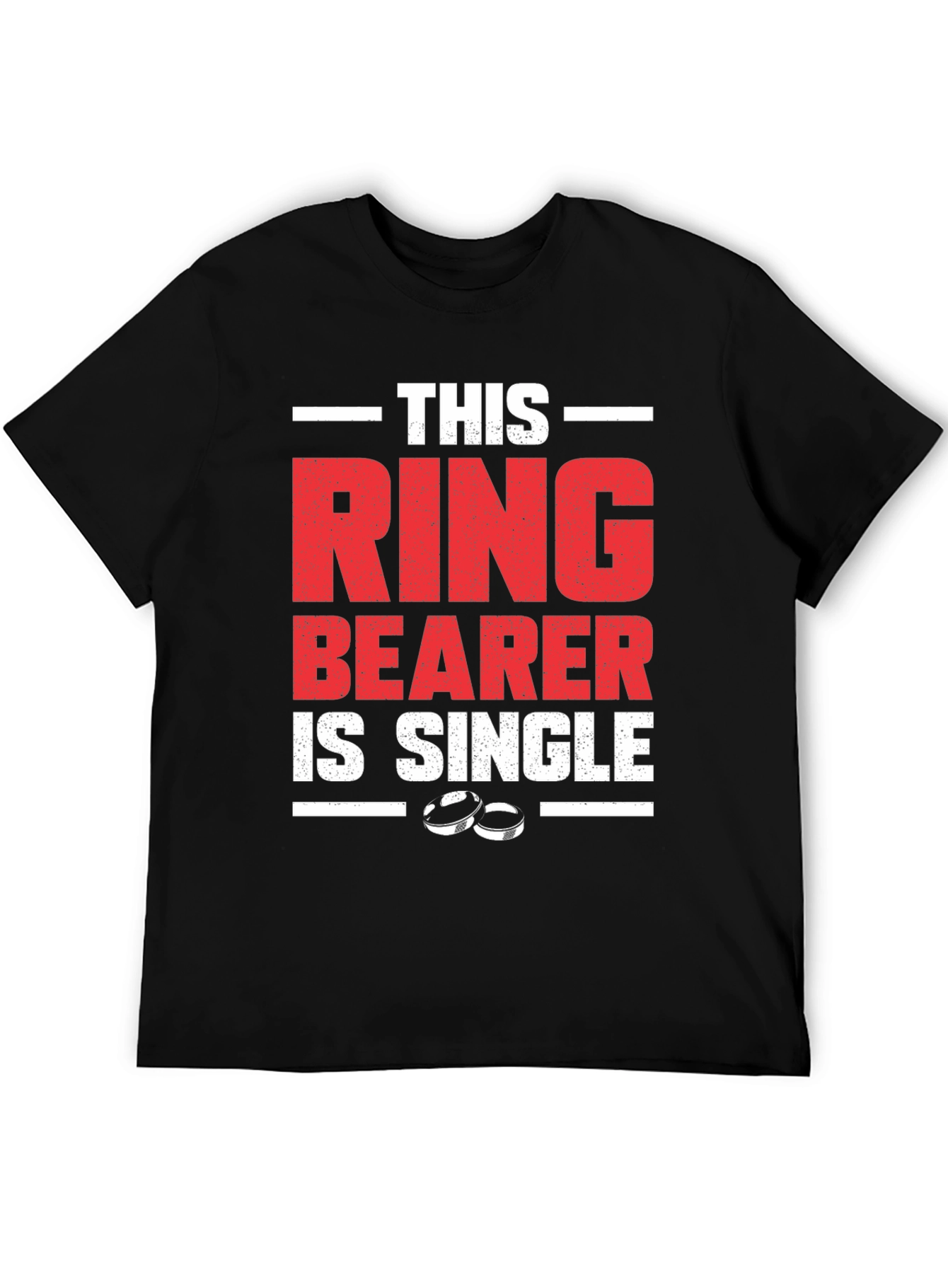 Funny Single Ring Bearer Black T-Shirt