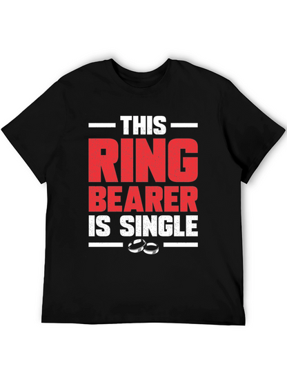 Funny Single Ring Bearer Black T-Shirt