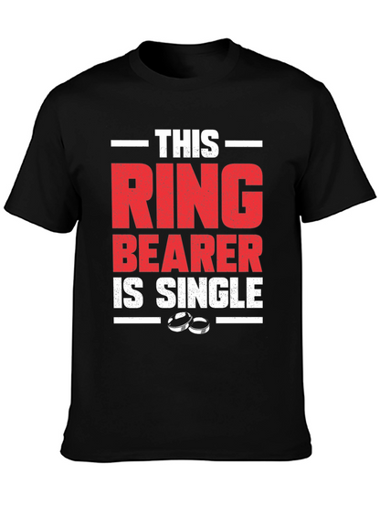Funny Single Ring Bearer Black T-Shirt
