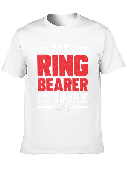 Funny Single Ring Bearer Black T-Shirt
