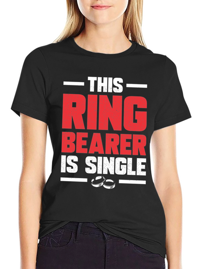 Funny Single Ring Bearer Black T-Shirt