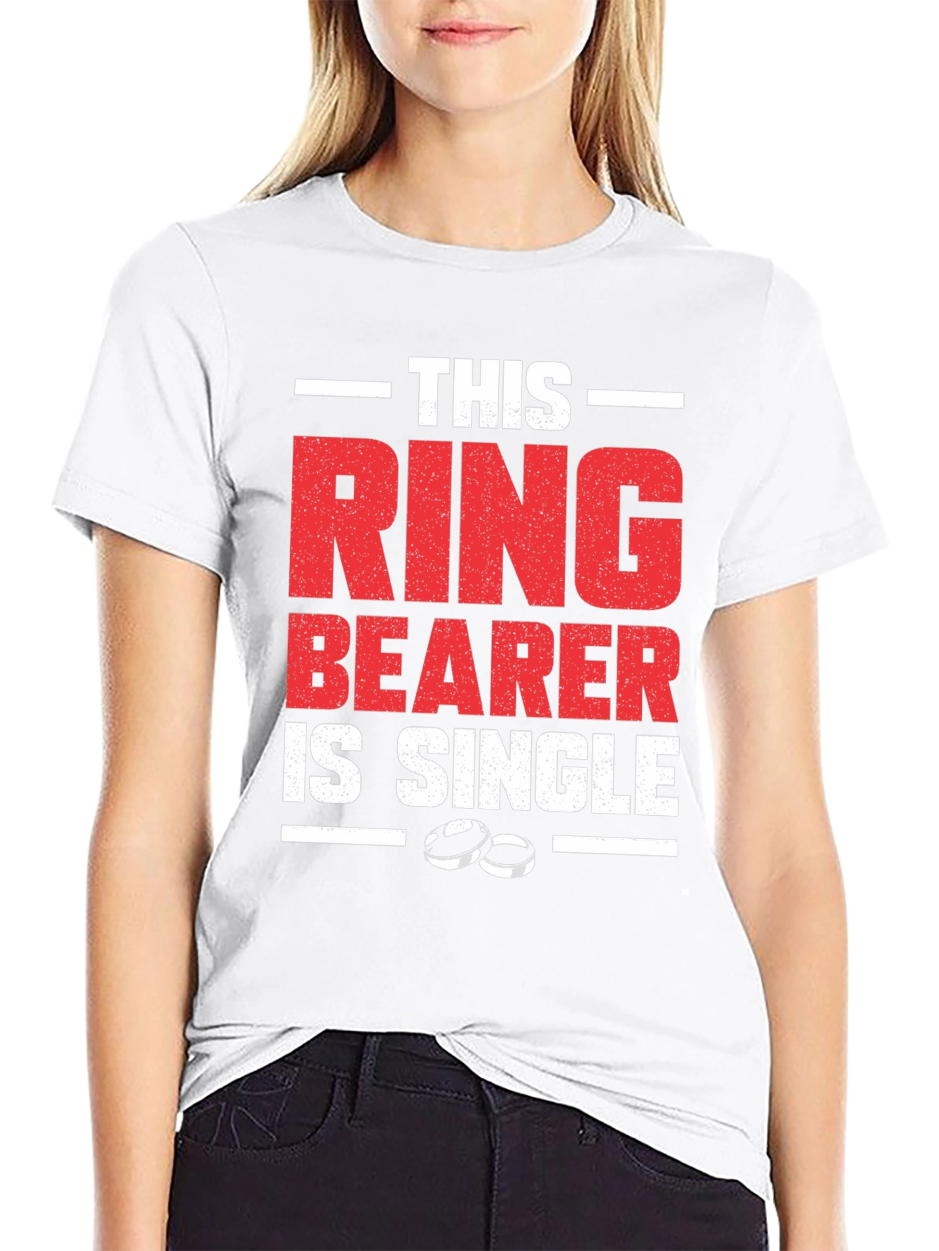Funny Single Ring Bearer Black T-Shirt