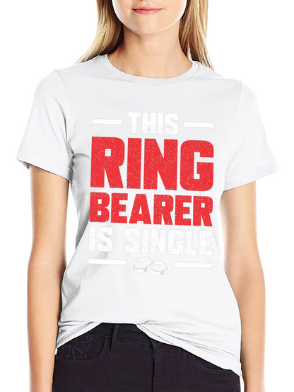 Funny Single Ring Bearer Black T-Shirt