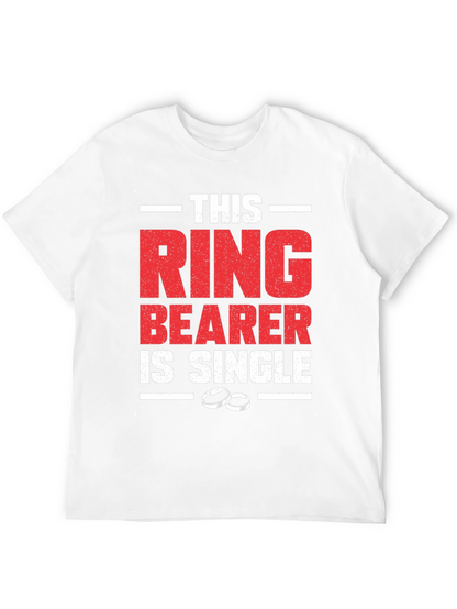 Funny Single Ring Bearer Black T-Shirt