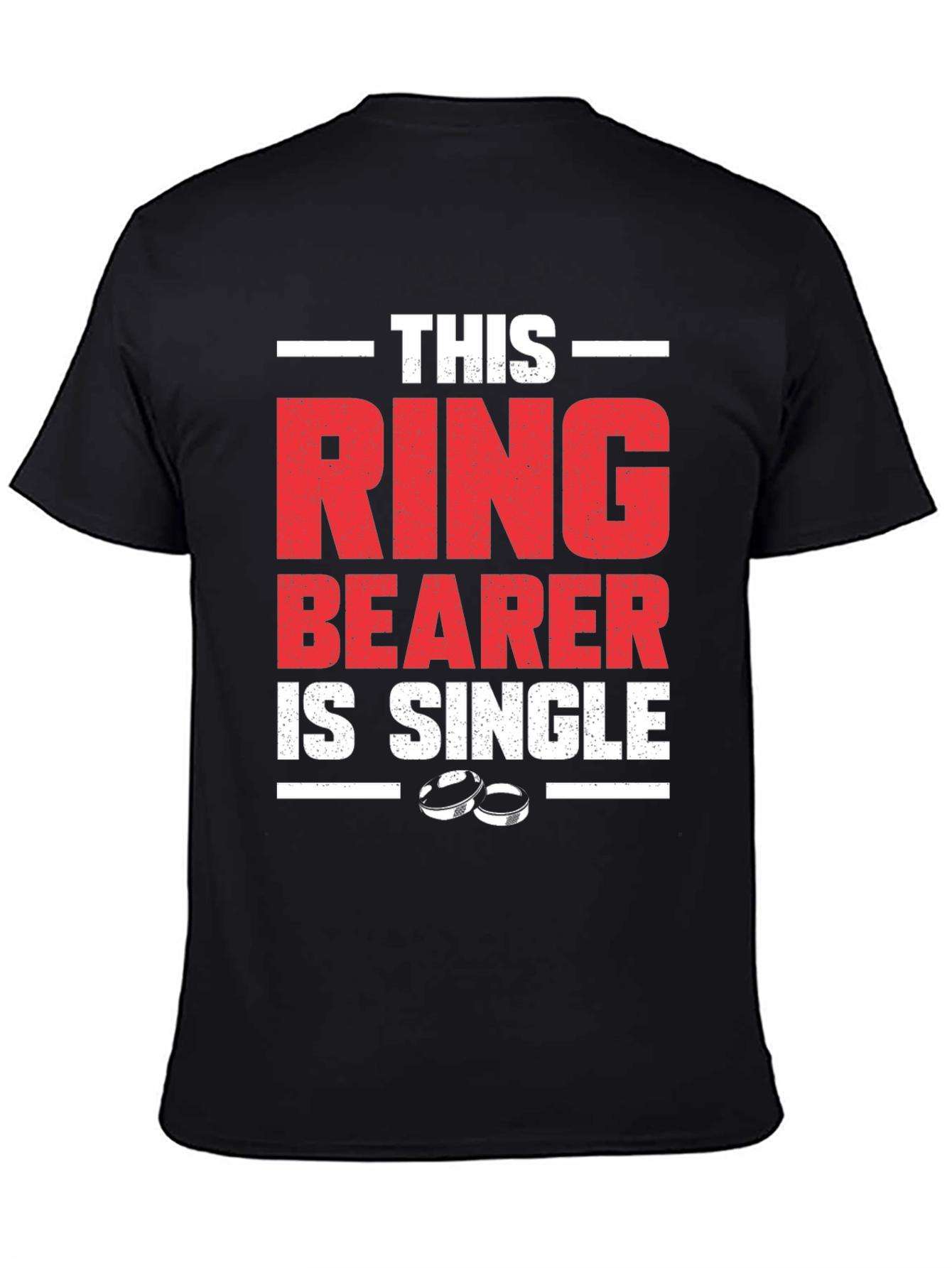 Funny Single Ring Bearer Black T-Shirt