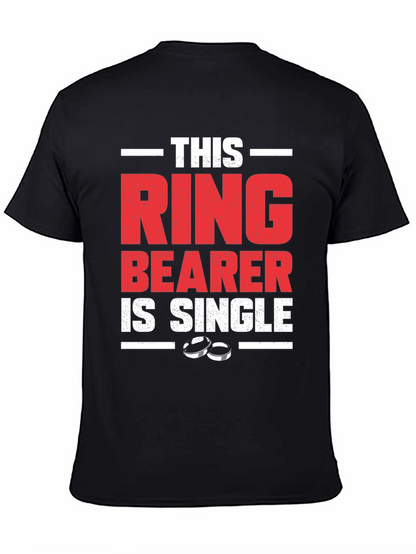 Funny Single Ring Bearer Black T-Shirt